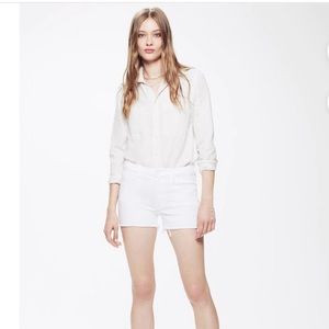 Mother white denim shorts